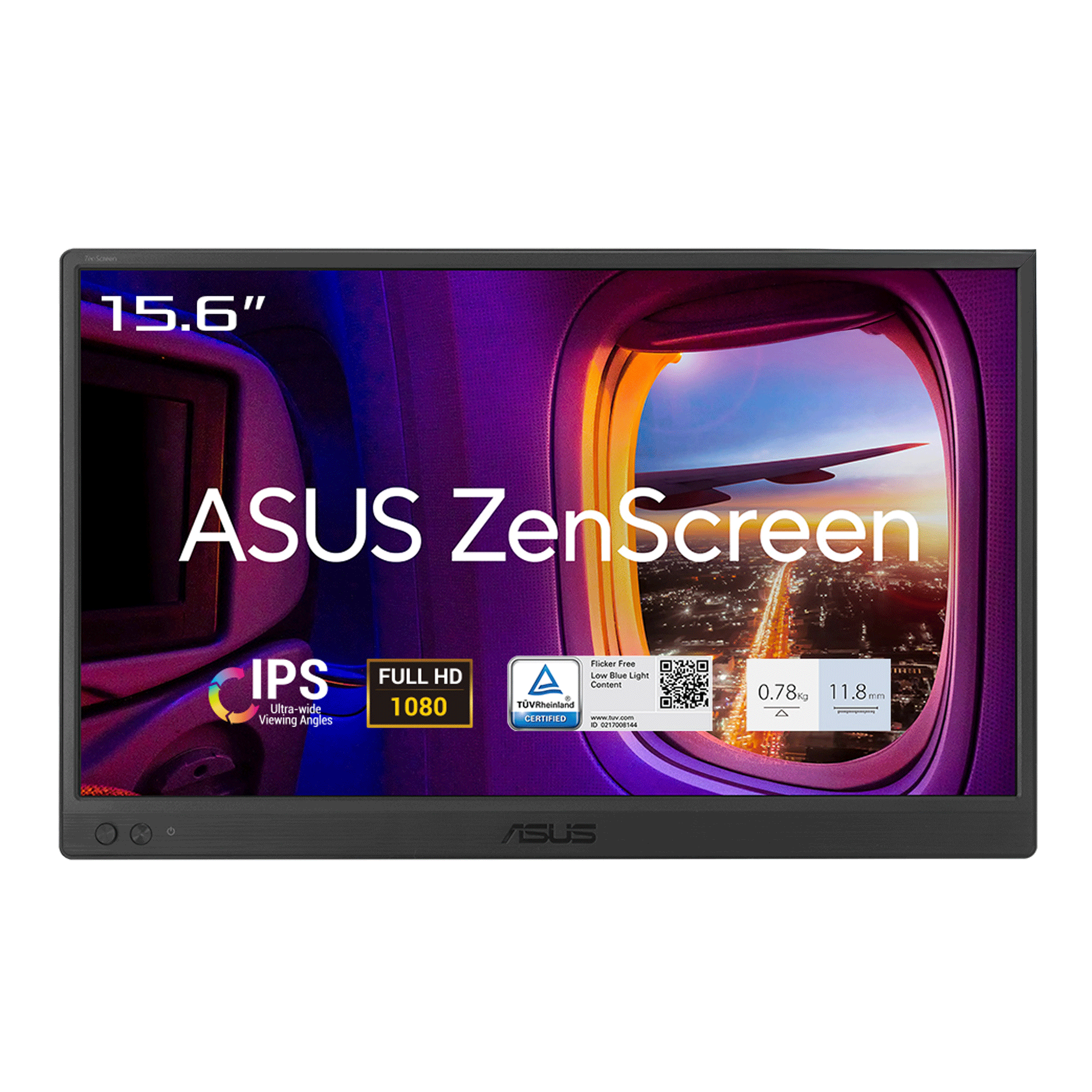 Màn hình di động ASUS ZenScreen MB169CK | 16 inch, Full HD, IPS, USB Type-C, Chống chói, Chân đế 360°