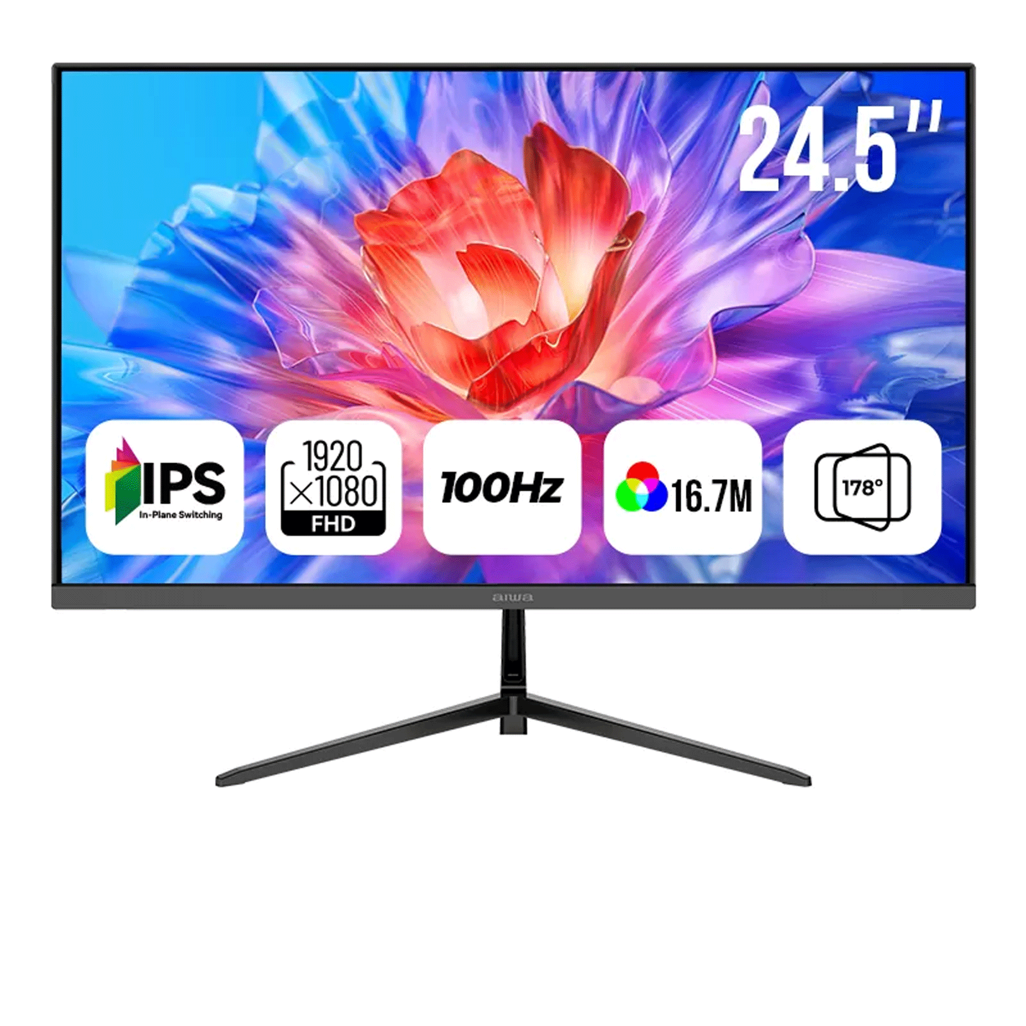 Màn hình văn phòng Aiwa AW-MF2525-V | 24.5 inch, Full HD, IPS, 100Hz, 5ms