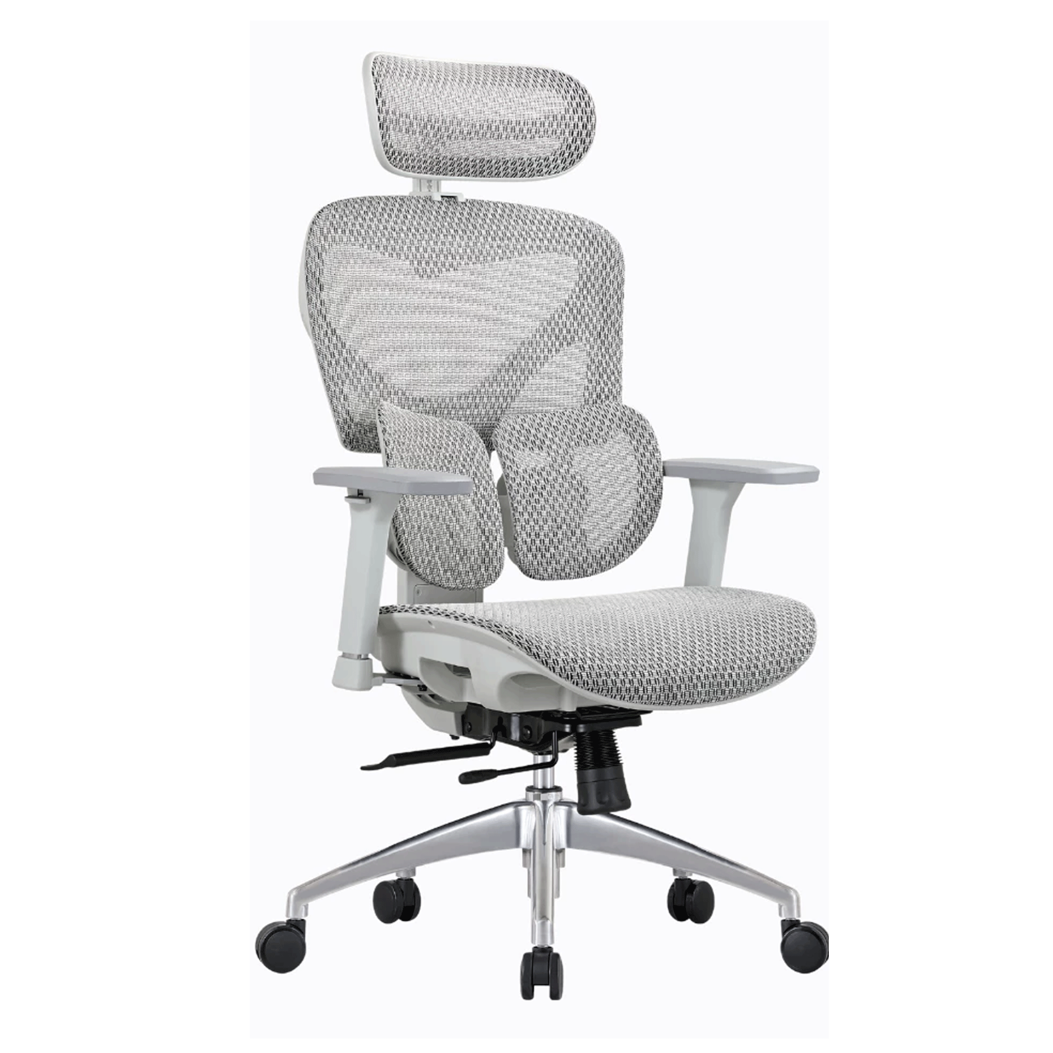 Ghế Công Thái Học Manson Iris CloudMesh V2 | Lưới, Full Xám, Lưng Nâng Hạ, Mặt Ngồi Trượt, Tay 3D, Piston 4 Cấp