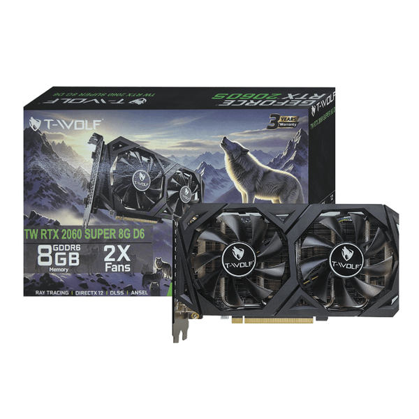  Card màn hình NVIDIA GeForce RTX 2060 Super T-WOLF | 8GB GDDR6, 2176 CUDA, 550W 