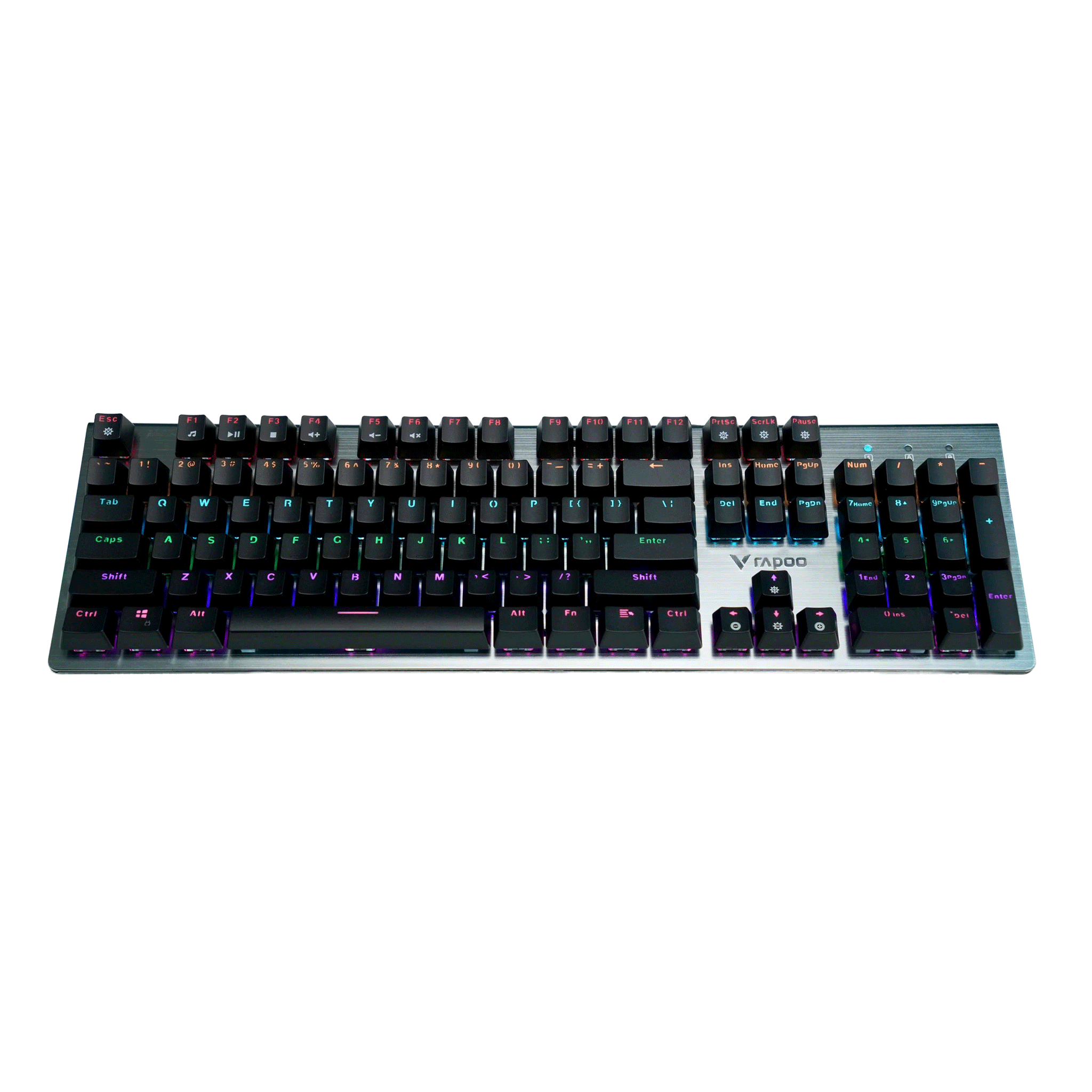 Bàn phím cơ quang Gaming Rapoo V530 V2 Black | Sliver Switch (Blue Switch)