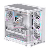  Thùng máy Case Leopard AC-01 Hồ Cá Kính Cong | Không kèm fan, trắng 