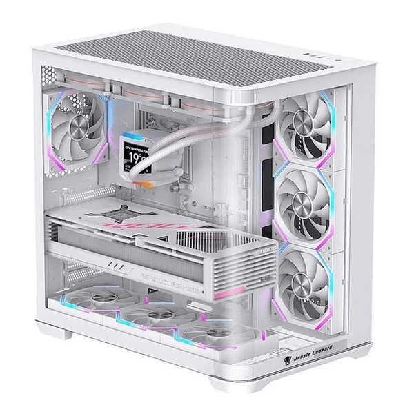  Thùng máy Case Leopard AC-01 Hồ Cá Kính Cong | Không kèm fan, trắng 