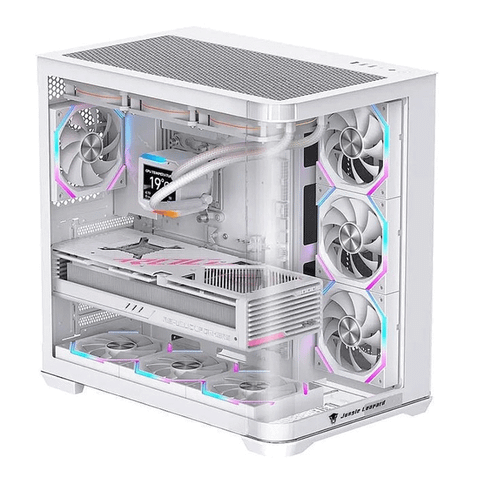 Thùng máy Case Leopard AC-01 Hồ Cá Kính Cong | Không kèm fan, trắng