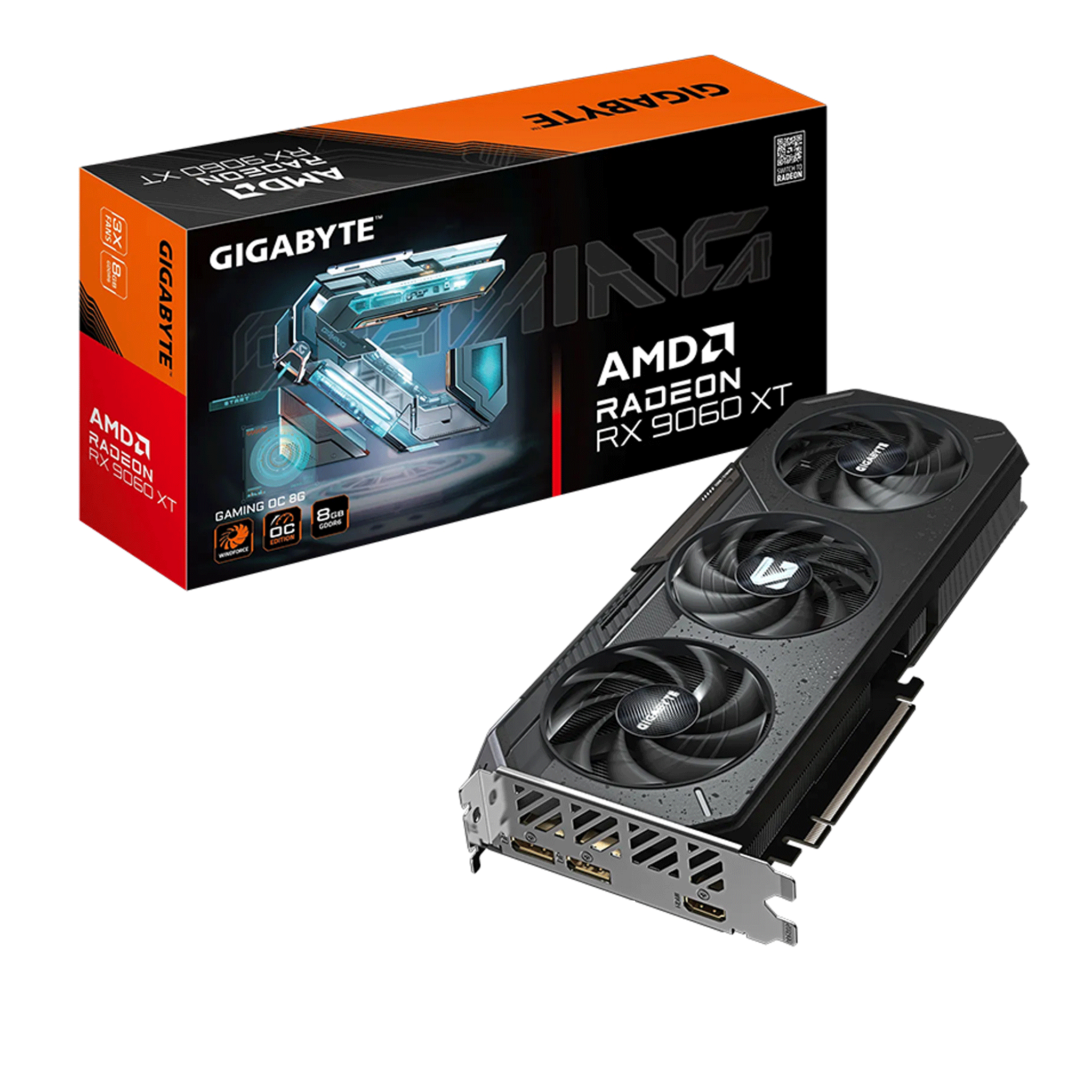Card màn hình AMD Gigabyte RX 9060XT Gaming OC | 8GB