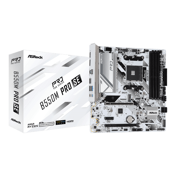  Mainboard ASRock B550M PRO SE DDR4 | AM4, mATX, 4 khe RAM 