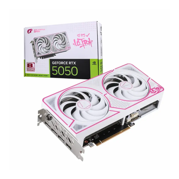  Card màn hình NVIDIA GeForce RTX 5050 Colorful Ultra W Duo OC | 8GB GDDR6, 2560 CUDA, 500W 