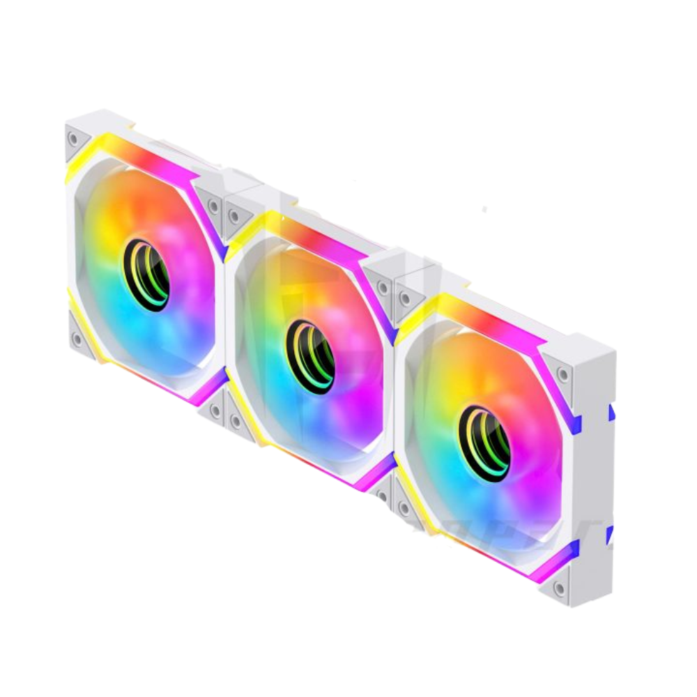  Fan Case Leopard Galaxy SE ARGB 12cm - Trắng, gió ngược (Sync Main) 