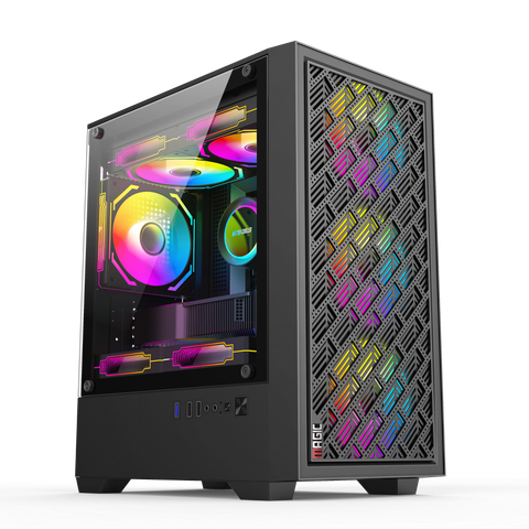 Thùng máy Magic GM-03 Mesh (Chưa kèm Fan) | M-ATX, Mini-ITX, Mặt lưới, Đen