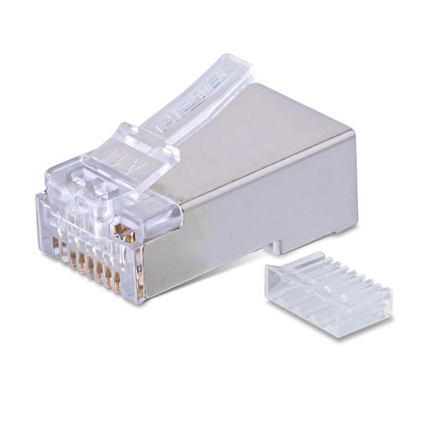  Đầu mạng Aptek Cat 6E FTP RJ45 Plug (602-02001) | Chống nhiễu, 100 cái/bịch 