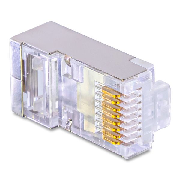  Đầu mạng Aptek Cat 6E FTP RJ45 Plug (602-02001) | Chống nhiễu, 100 cái/bịch 
