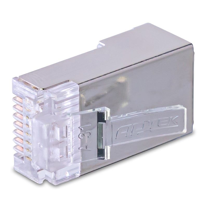 Đầu mạng Aptek Cat 6E FTP RJ45 Plug (602-02001) | Chống nhiễu, 100 cái/bịch