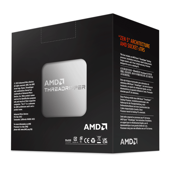  CPU AMD Ryzen Threadripper 9970X | sTR5, 32 nhân/64 luồng, Max 5.4 GHz 