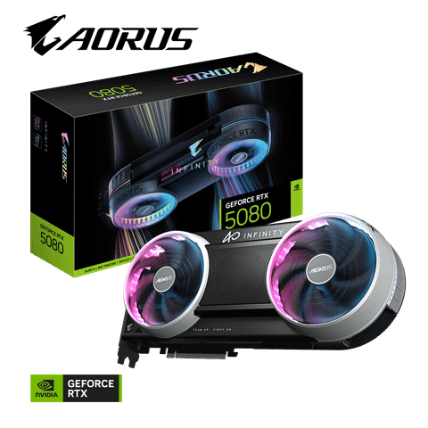 Card màn hình Gigabyte AORUS GeForce RTX 5080 INFINITY 16G | 16GB GDDR7, 10752 CUDA, 256-bit