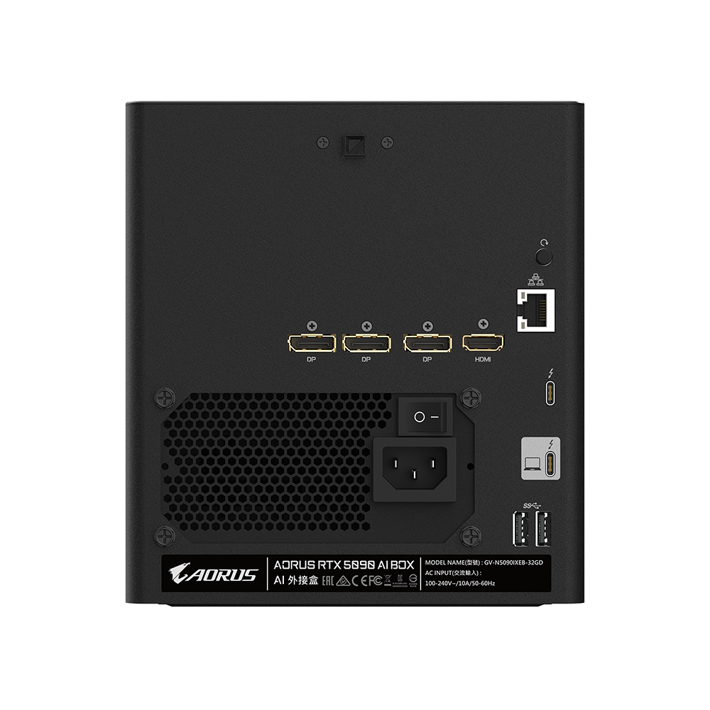 Card màn hình GIGABYTE AORUS RTX 5090 AI BOX 32G | eGPU Thunderbolt 5, 32GB GDDR7