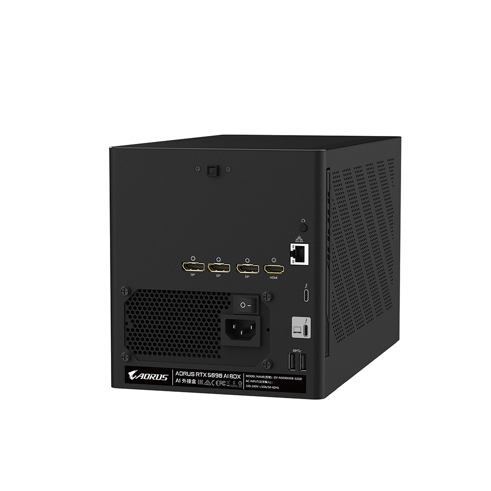 Card màn hình GIGABYTE AORUS RTX 5090 AI BOX 32G | eGPU Thunderbolt 5, 32GB GDDR7