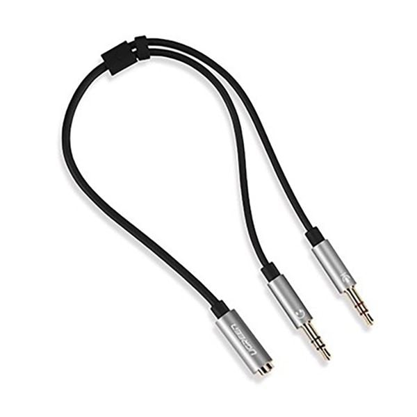  Cáp Audio Ugreen 20899 | 3.5mm âm ra 2 x 3.5mm, Mic + Loa 