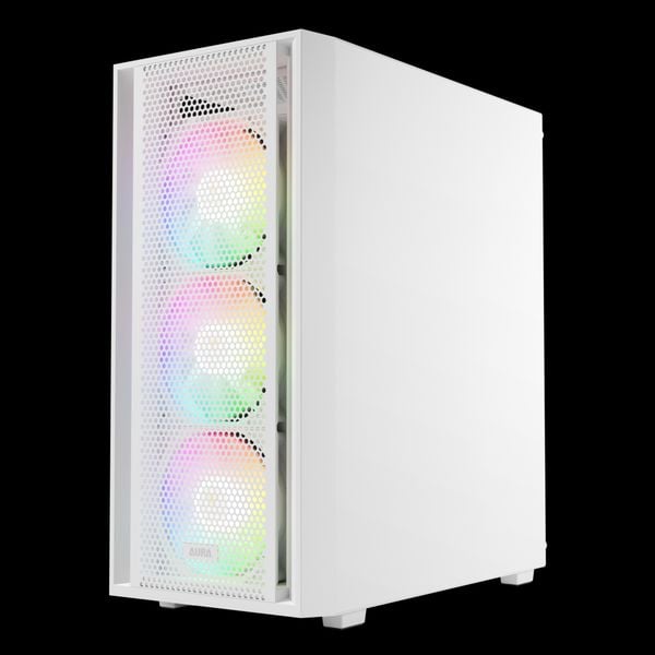  Thùng máy Gamdias Aura GC2 Elite ARGB F-ATX (Kèm Sẵn 4F ARGB) - Trắng 