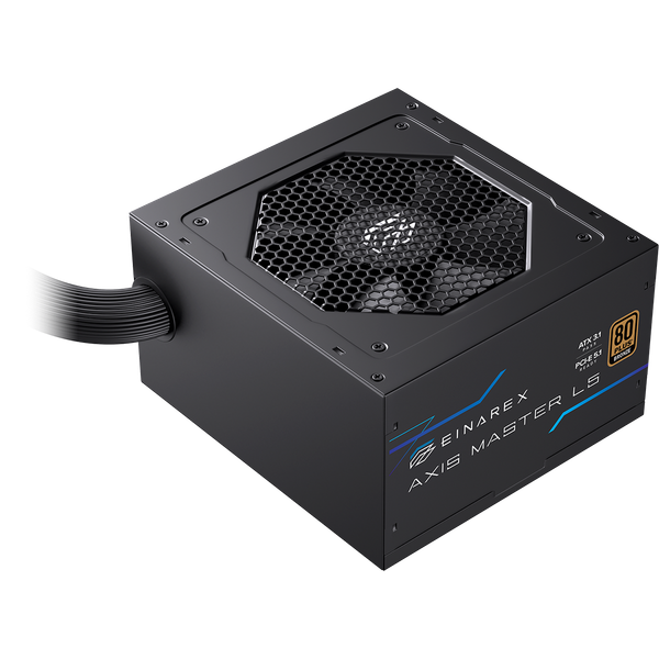 Nguồn máy tính Einarex Axis Master L5 850W | Cáp Liền, 80 Plus Bronze, Full Range, Đen 