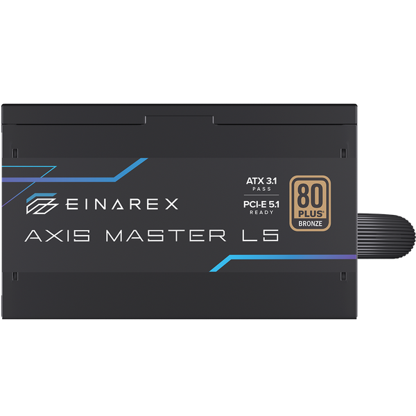  Nguồn máy tính Einarex Axis Master L5 850W | Cáp Liền, 80 Plus Bronze, Full Range, Đen 