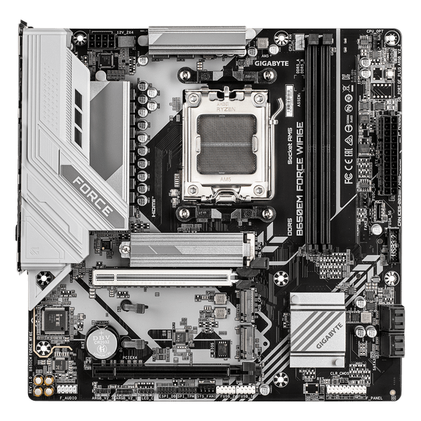  Mainboard (AMD) Gigabyte B650EM FORCE WIFI6E | AM5, mATX, 2 khe DDR5, WiFi 6E 