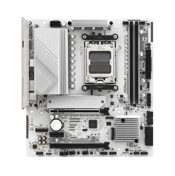  Mainboard ASRock B650M-HDV/M.2 White DDR5 | AM5, mATX, 2 khe RAM 
