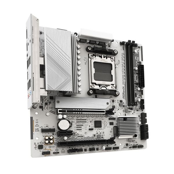  Mainboard ASRock B650M-HDV/M.2 White DDR5 | AM5, mATX, 2 khe RAM 