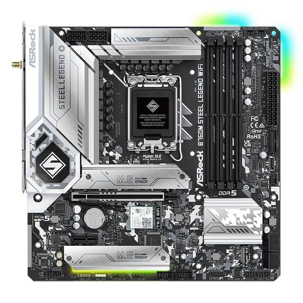  Mainboard ASRock B760M Steel Legend Wifi DDR5 | LGA 1700, mATX, 4 khe RAM 