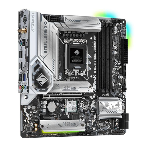  Mainboard ASRock B760M Steel Legend Wifi DDR5 | LGA 1700, mATX, 4 khe RAM 