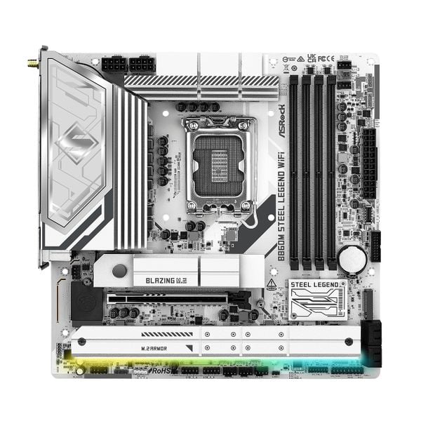  Mainboard ASRock B860M Steel Legend Wifi DDR5 | LGA 1851, mATX, 4 khe RAM 
