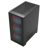  Thùng máy Gaming LinkTech Bahamut M 4F M-ATX (Kèm Sẵn 4 Fan Fixed RGB) - Đen 