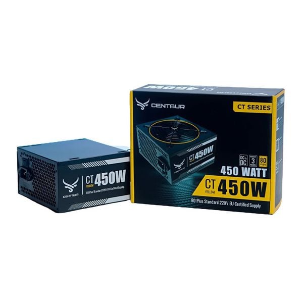  Nguồn máy tính Centaur 450 Hiệu Suất 80+ Cáp Dẹt Đen | Cáp Dẹt 