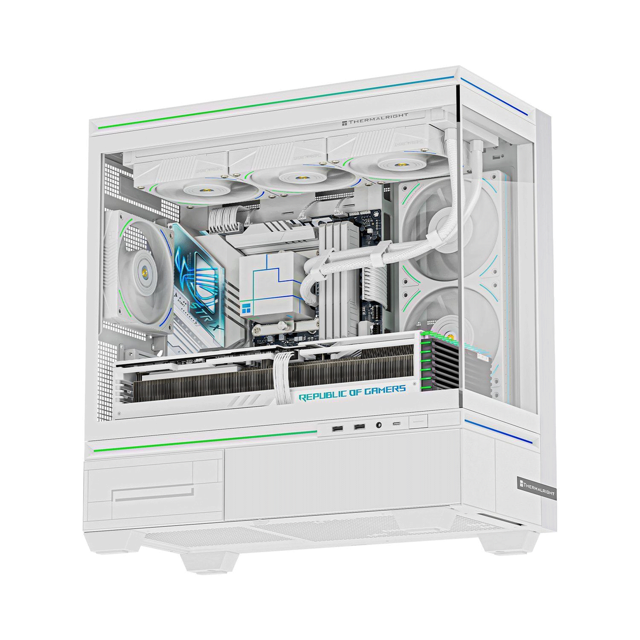 Thùng máy Case Thermalright TL-M10 Vision LCD - Trắng