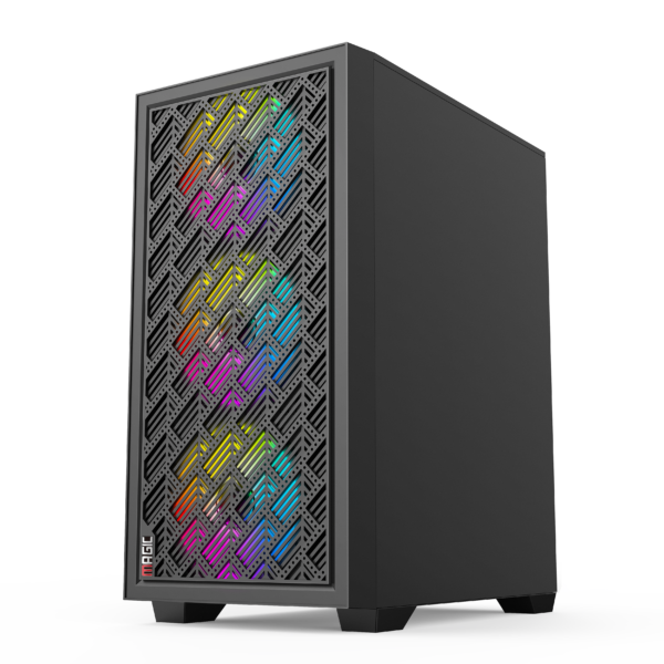  Thùng máy Magic GM-03 Mesh (Chưa kèm Fan) | M-ATX, Mini-ITX, Mặt lưới, Đen 