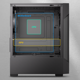  Thùng máy Antec VX100M RGB | Micro-ATX/ITX, Kính cường lực, Kèm 3 Fan RGB-Fixed 
