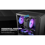  Thùng máy Antec VX100M RGB | Micro-ATX/ITX, Kính cường lực, Kèm 3 Fan RGB-Fixed 