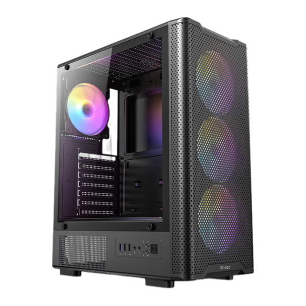  Thùng máy Antec VX310 RGB Elite | F-ATX, Kèm 4 Fan RGB, Kính cường lực 