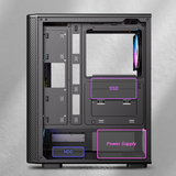  Thùng máy Antec VX310 RGB Elite | F-ATX, Kèm 4 Fan RGB, Kính cường lực 