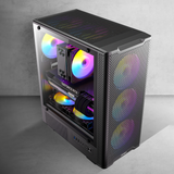  Thùng máy Antec VX310 RGB Elite | F-ATX, Kèm 4 Fan RGB, Kính cường lực 