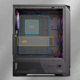  Thùng máy Antec VX330 ARGB | F-ATX, Kèm 4 Fan ARGB 