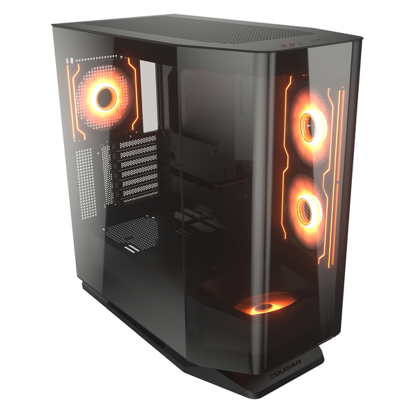  Thùng máy Cougar FV 270 RGB 4F (Kèm Sẵn 4 Fan ARGB) | Mid Tower, Kính cường lực, Đen 