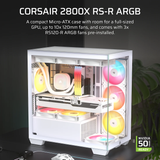  Thùng máy Corsair 2800X RS-R ARGB | Kèm 3 Fan RS-R ARGB, Kính cường lực, Trắng (CC-9011348-WW) 