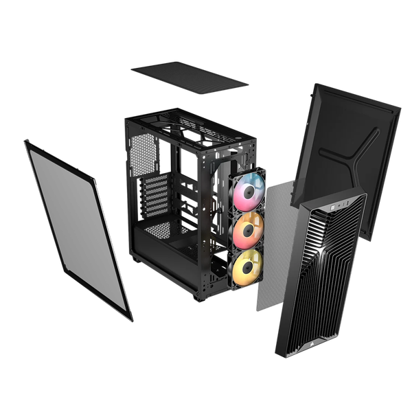  Thùng máy Corsair 3200D RS ARGB Mid-Tower (Sẵn 3 Fan ARGB) (CC-9011344-WW) | ATX, Kính cường lực, Đen 