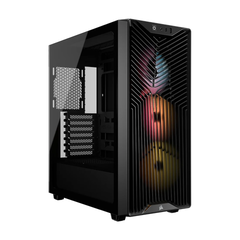 Thùng máy Corsair 3200D RS ARGB Mid-Tower (Sẵn 3 Fan ARGB) (CC-9011344-WW) | ATX, Kính cường lực, Đen