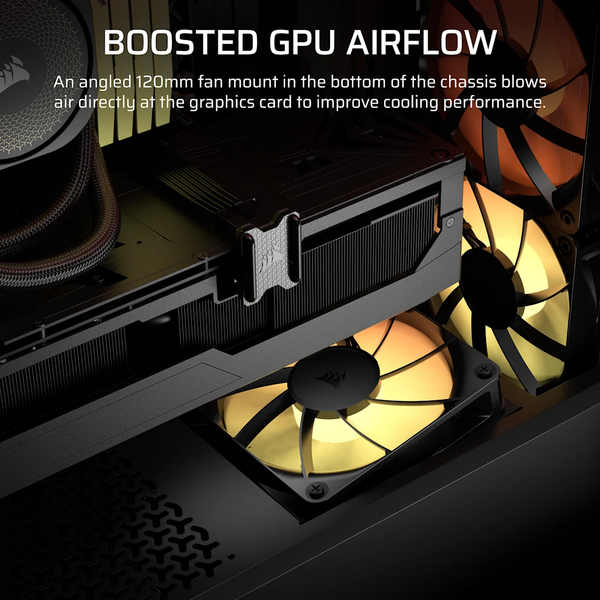  Thùng máy Corsair 3200D RS ARGB Mid-Tower (Sẵn 3 Fan ARGB) (CC-9011346-WW) | ATX, Kính cường lực, Xám Khói 