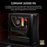  Thùng máy Corsair 3200D RS Mid-Tower (Sẵn 3 Fan Không LED) (CC-9011334-WW) | ATX, Kính cường lực, Đen 