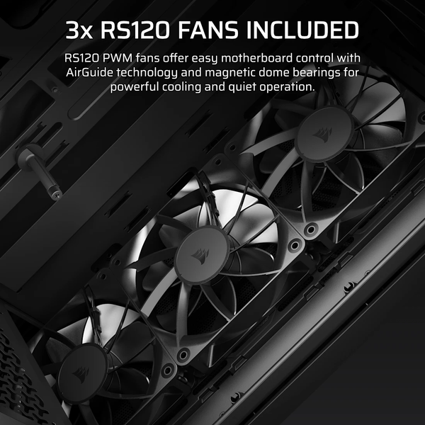  Thùng máy Corsair 3200D RS Mid-Tower (Sẵn 3 Fan Không LED) (CC-9011334-WW) | ATX, Kính cường lực, Đen 