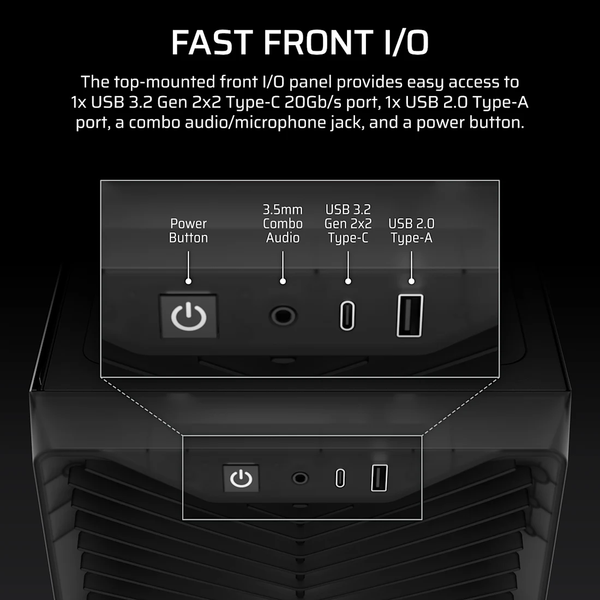  Thùng máy Corsair 3200D RS Mid-Tower (Sẵn 3 Fan Không Led) (CC-9011336-WW) | ATX, Kính cường lực, Xám Khói 