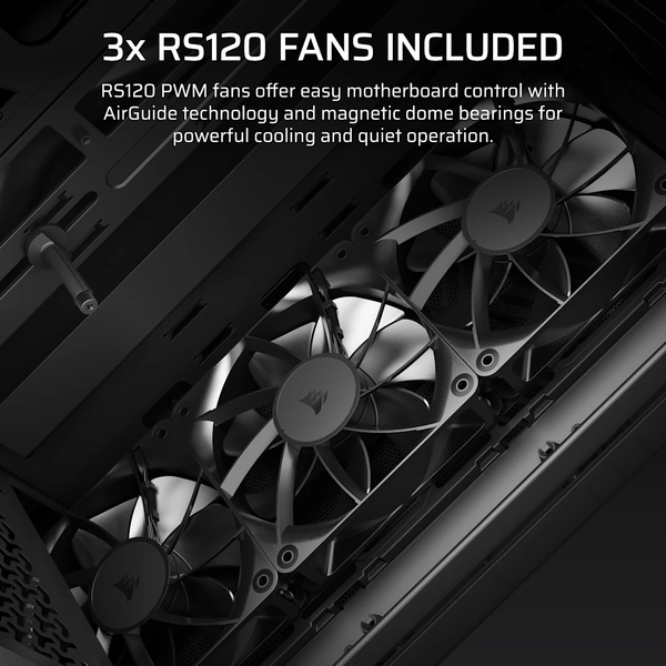  Thùng máy Corsair 3200D RS Mid-Tower (Sẵn 3 Fan Không Led) (CC-9011336-WW) | ATX, Kính cường lực, Xám Khói 