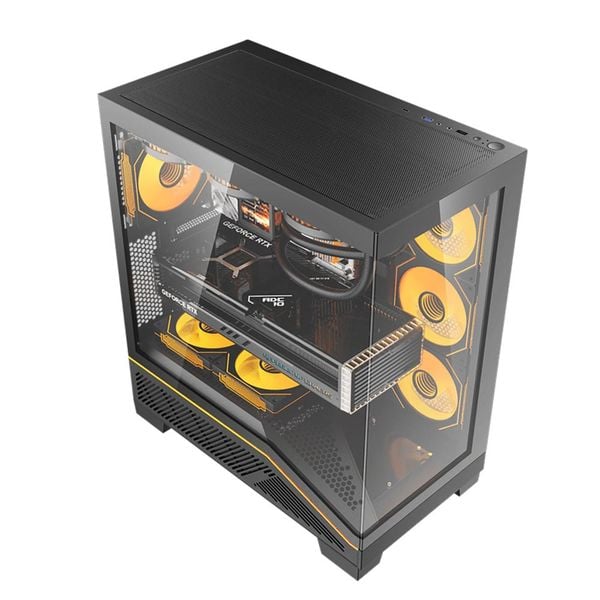  Thùng máy DarkFlash K430 F-ATX (Mặt Kính) | ATX/M-ATX/Mini-ITX, Hỗ trợ VGA 425mm, AIO 360mm, Đen 